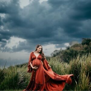 Reclamation dress in rust